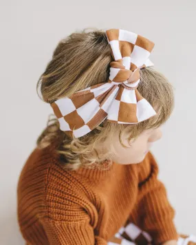 Checkered Headband | Copper