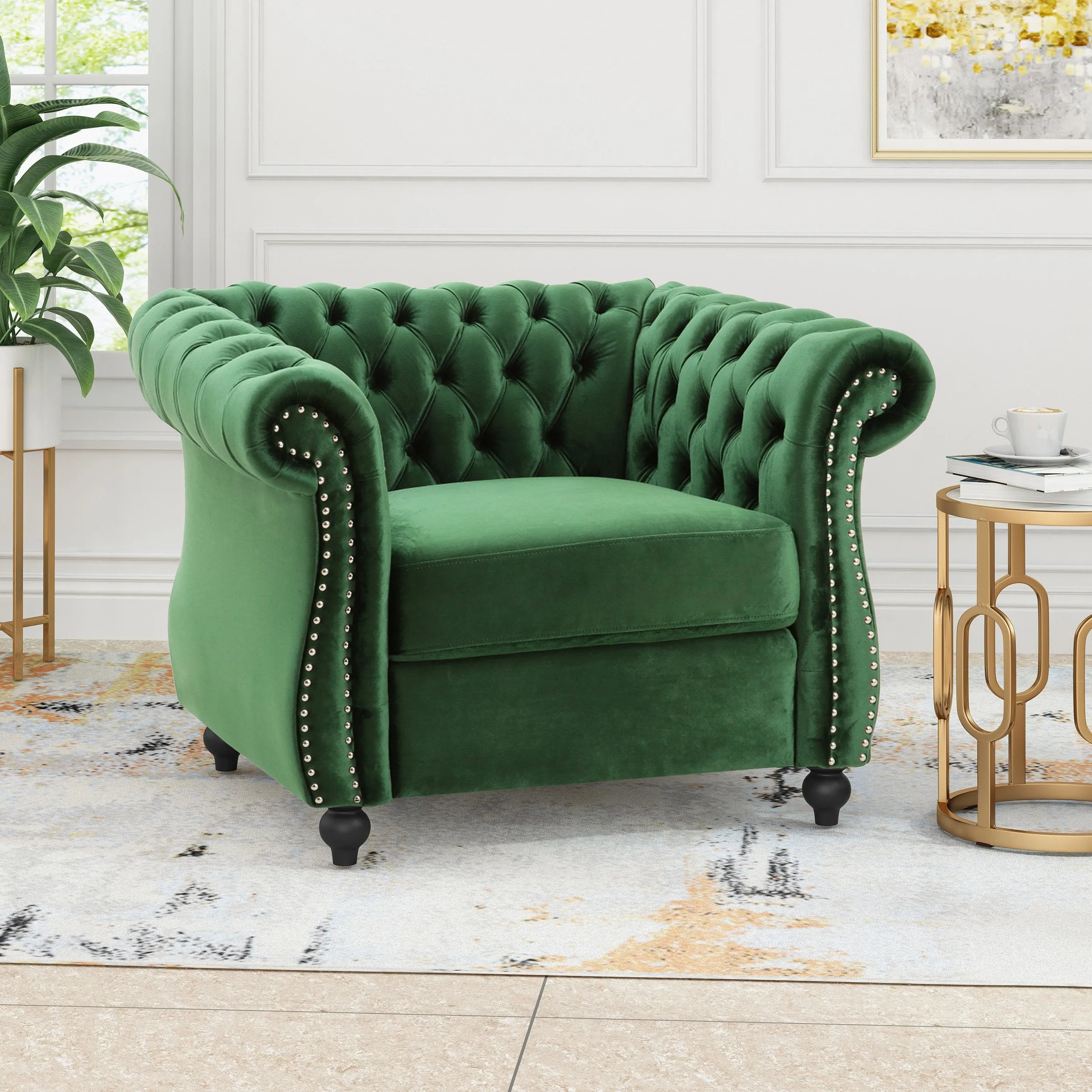 Chesterfield Velvet Club Chair - NH263013