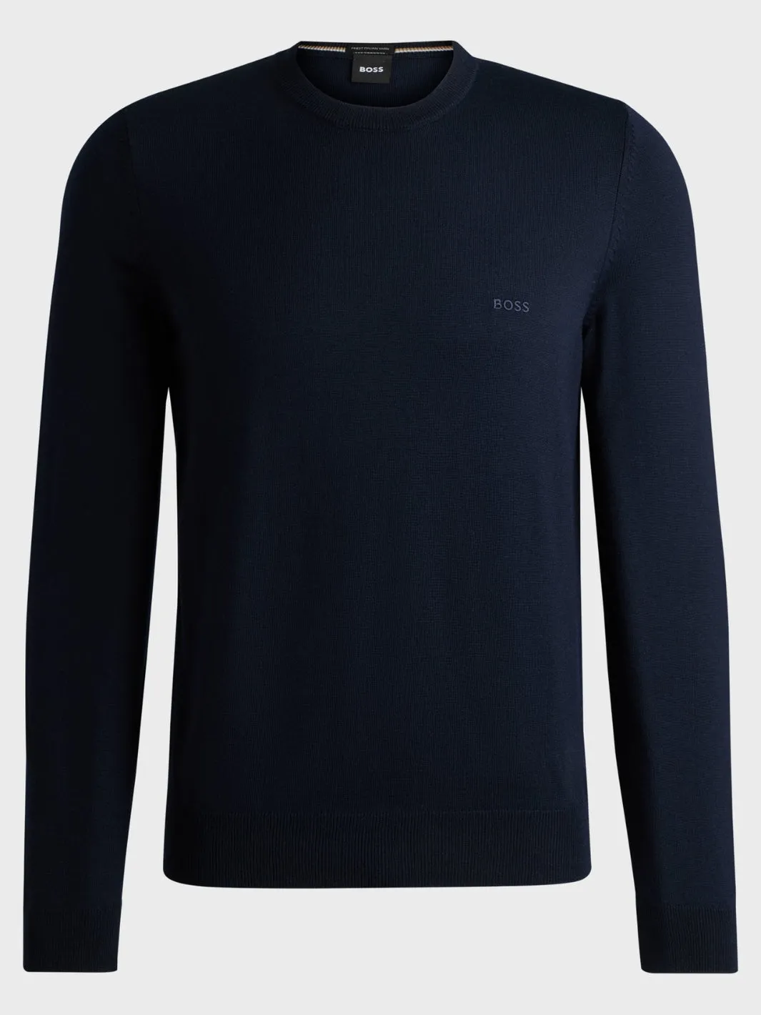 CREW-NECK SWEATER IN VIRGIN WOOL Marine