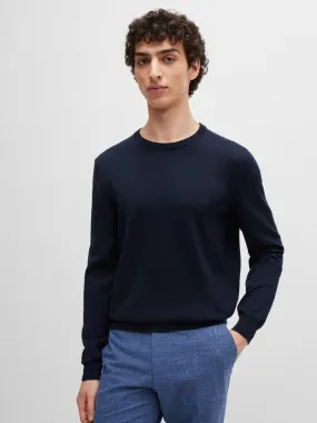 CREW-NECK SWEATER IN VIRGIN WOOL Marine