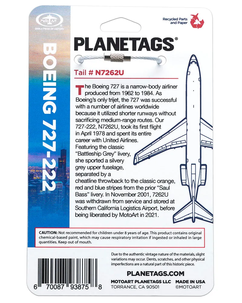 Custom Boeing 727-222 - PLANETAGS TAIL # N7262U