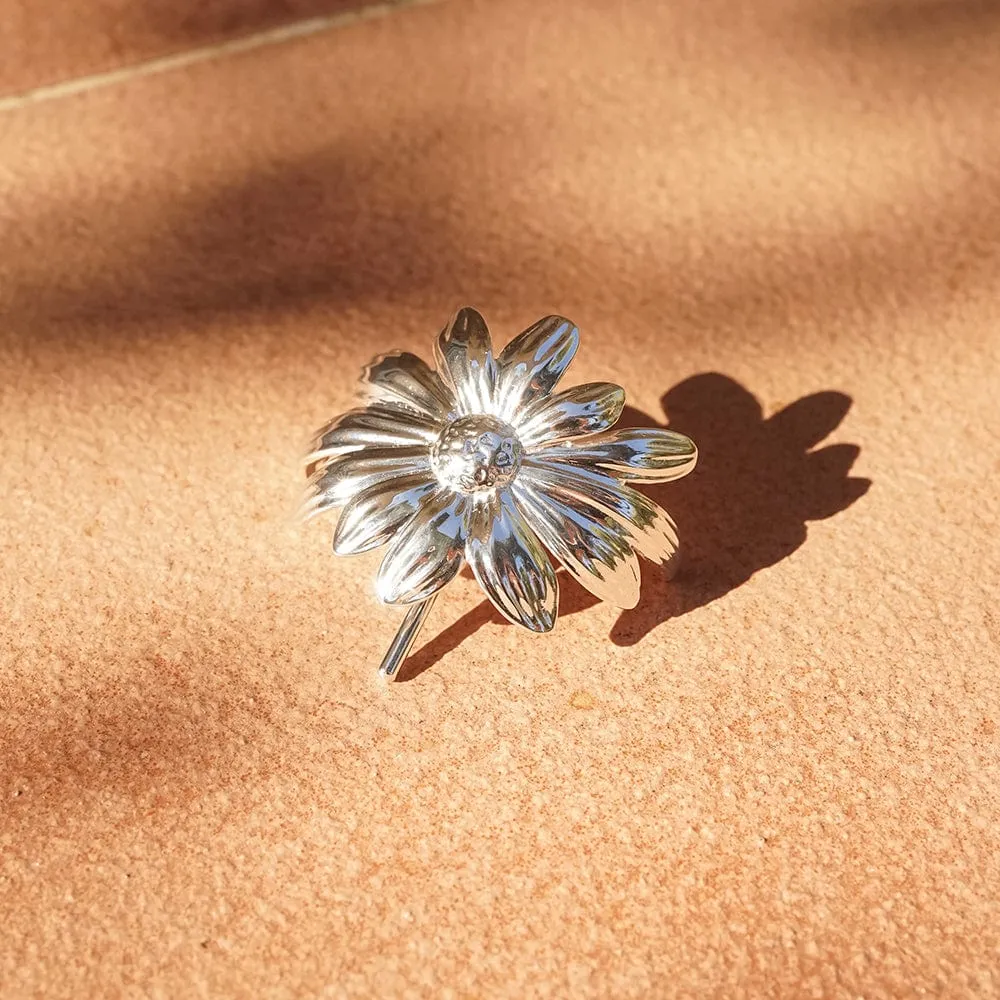 Daisy Hair Slide Sterling Silver