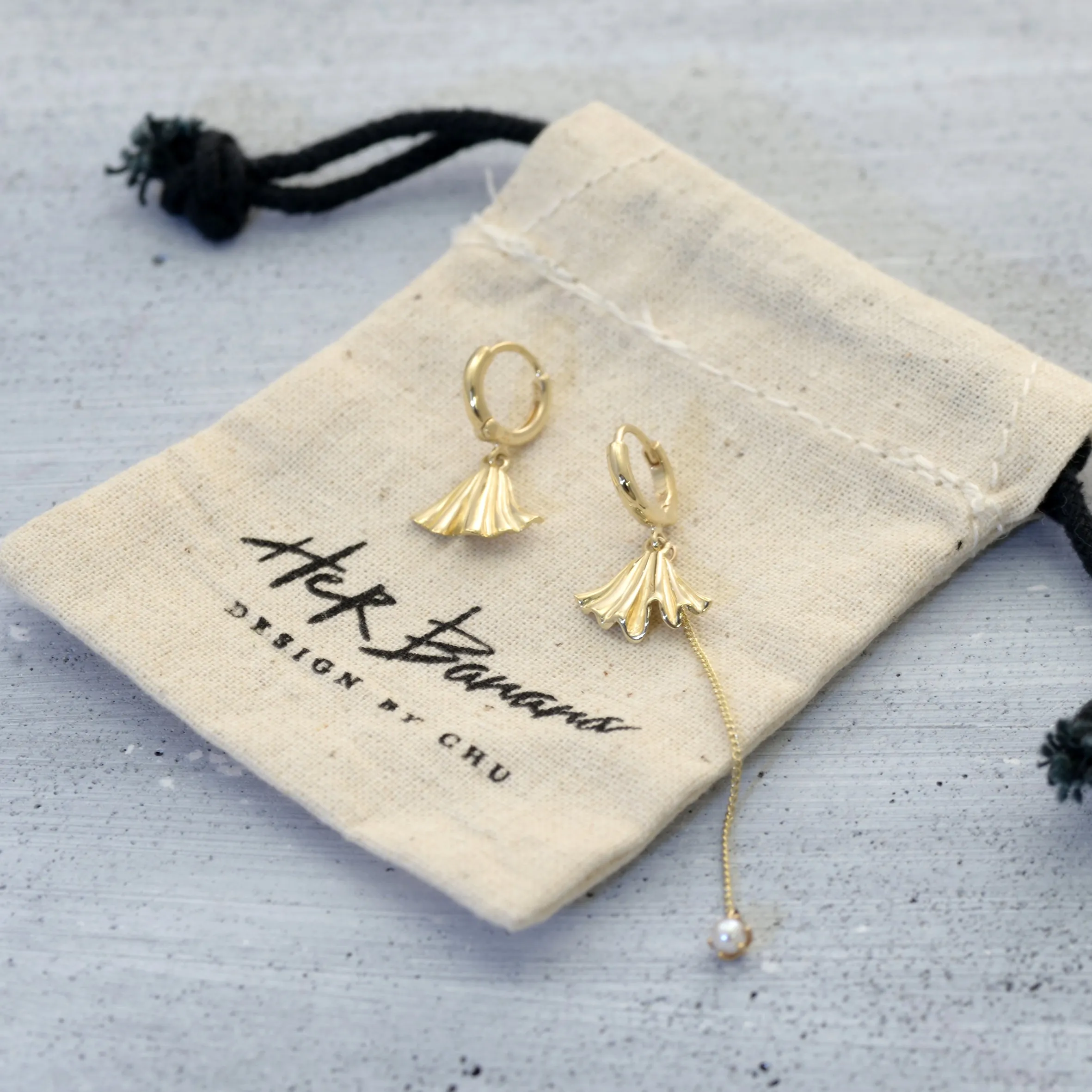 Dance with the shell sleeper Earring (single) - 14K/ 18K Gold