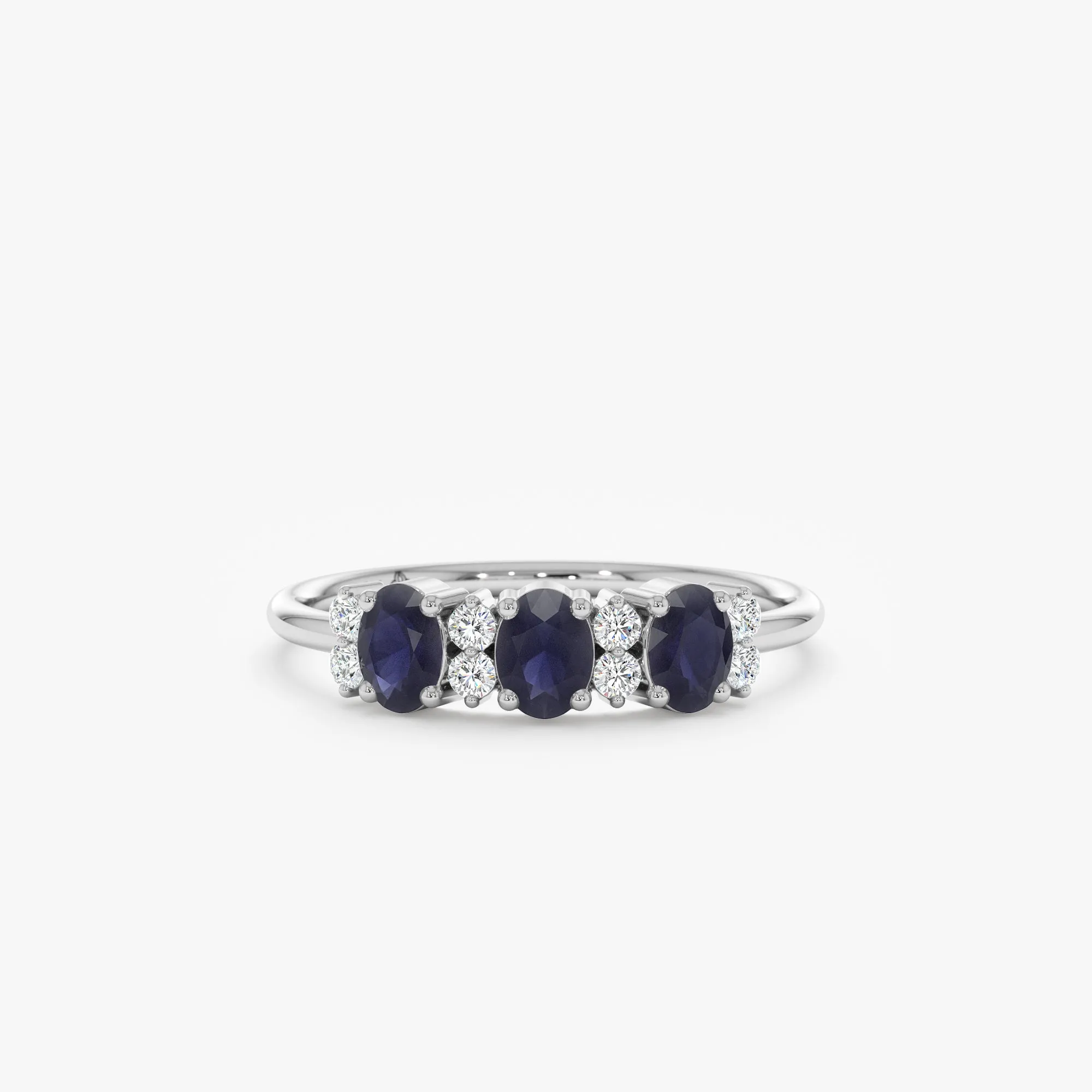 Diamond and Oval Sapphire Ring, Blair