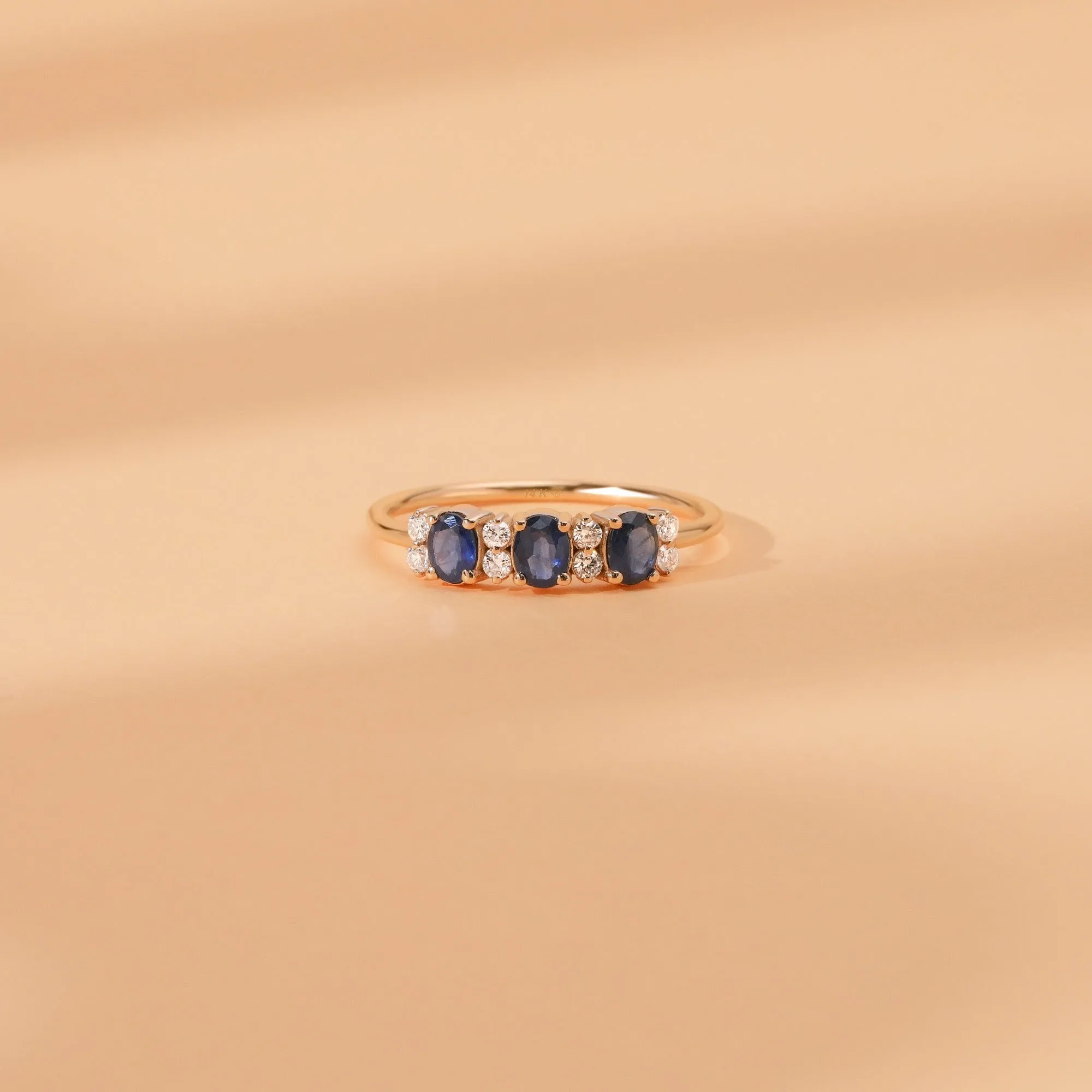 Diamond and Oval Sapphire Ring, Blair