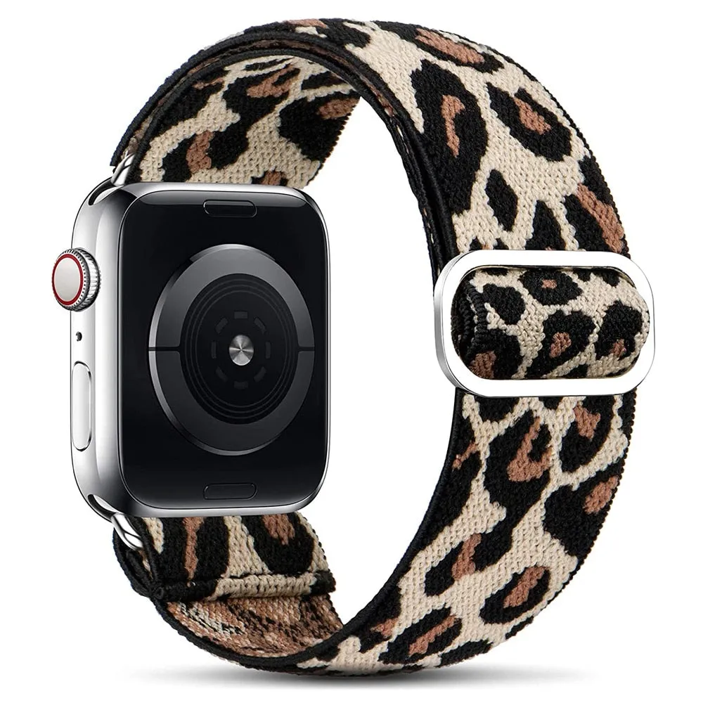 Elastic Scrunchie Style Strap with buckle for Apple Watch band