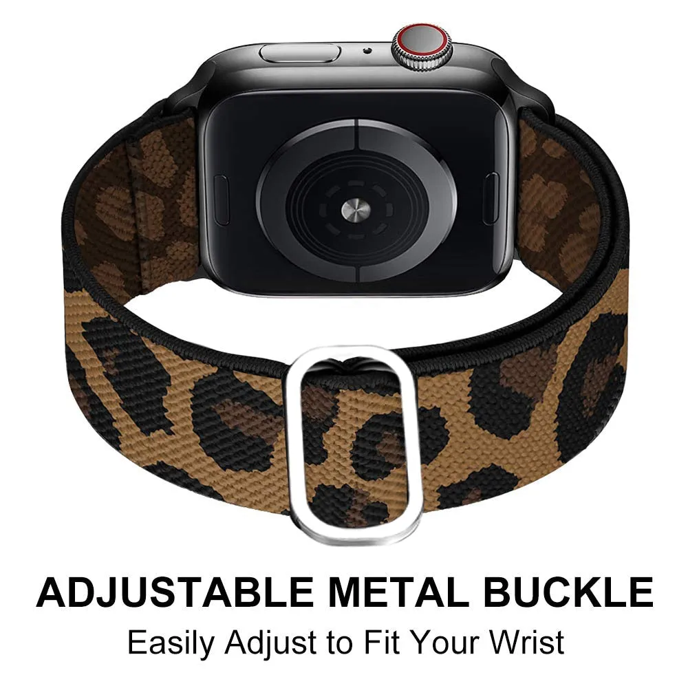 Elastic Scrunchie Style Strap with buckle for Apple Watch band