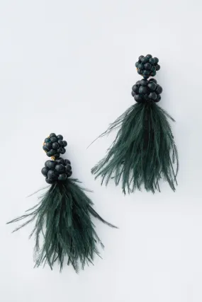 Emerald Feather Nicole Earrings