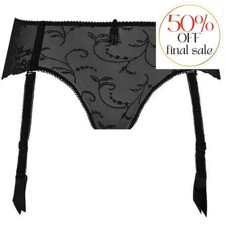 Empreinte Ginger Tanga with Removable Garters in Black 01207