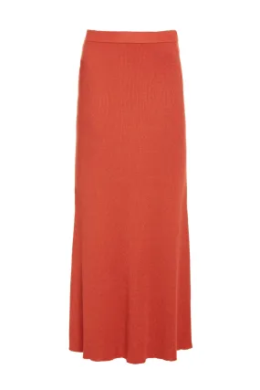 Epper Knit Midi Skirt in Spice Cashmere Silk