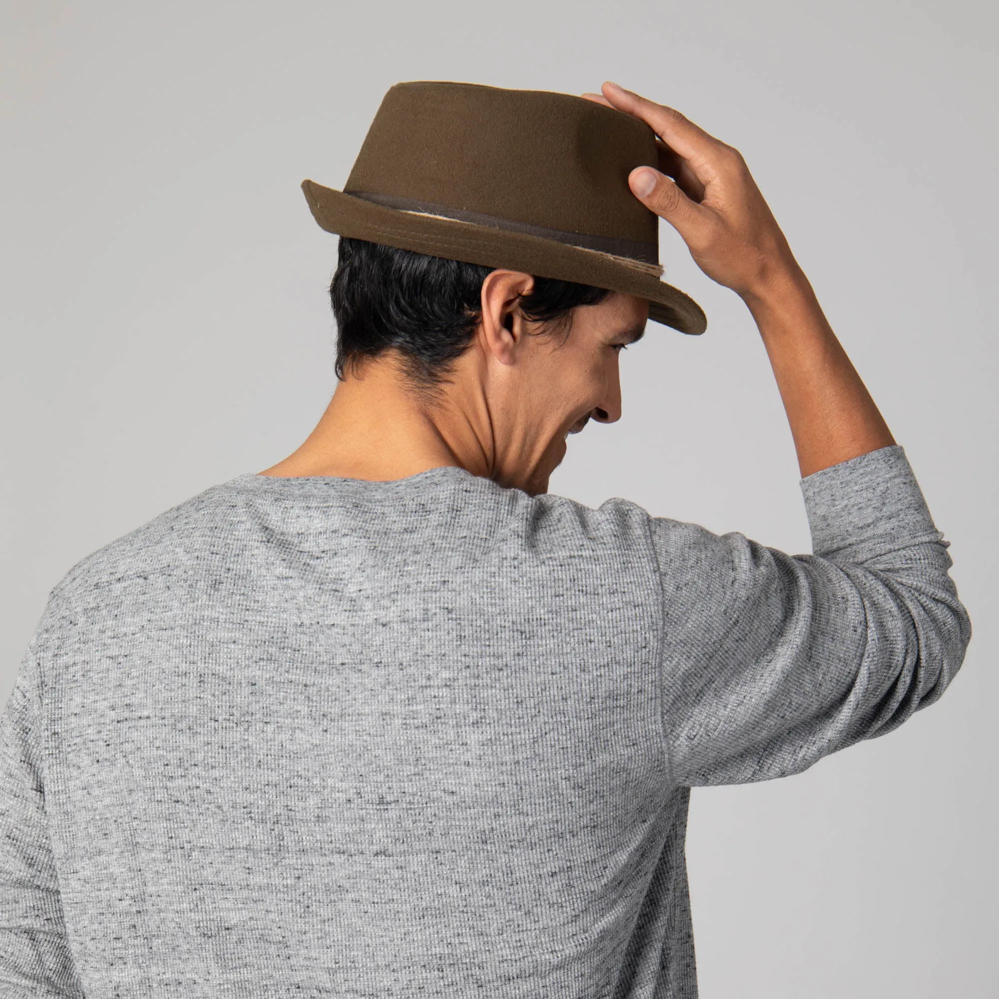 Faux Felt Stingy Brim Fedora