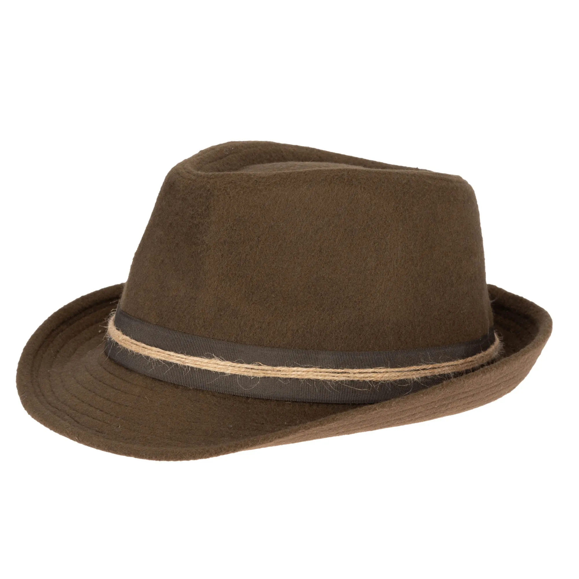 Faux Felt Stingy Brim Fedora