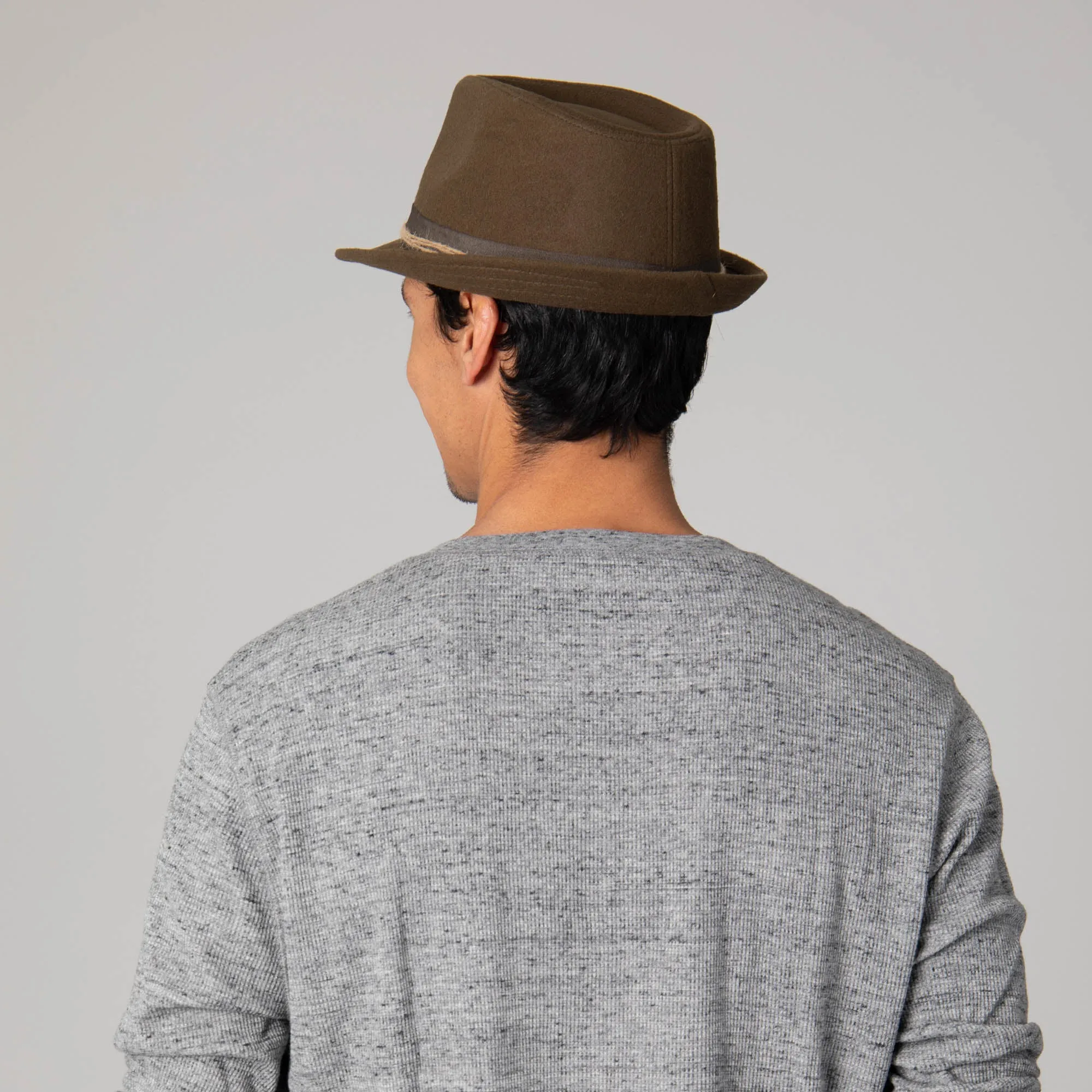 Faux Felt Stingy Brim Fedora