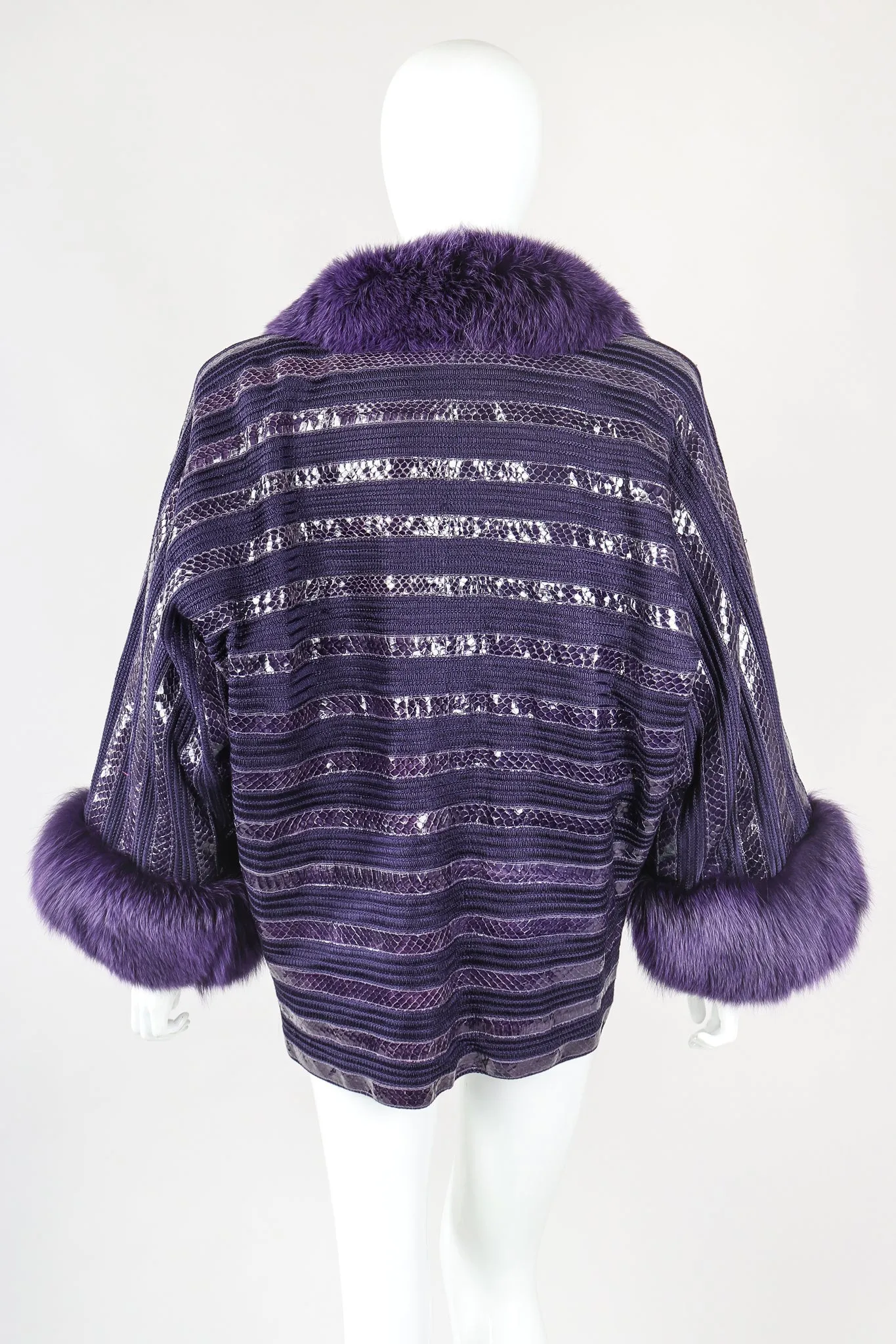 Fur Collar Snake Stripe Jacket