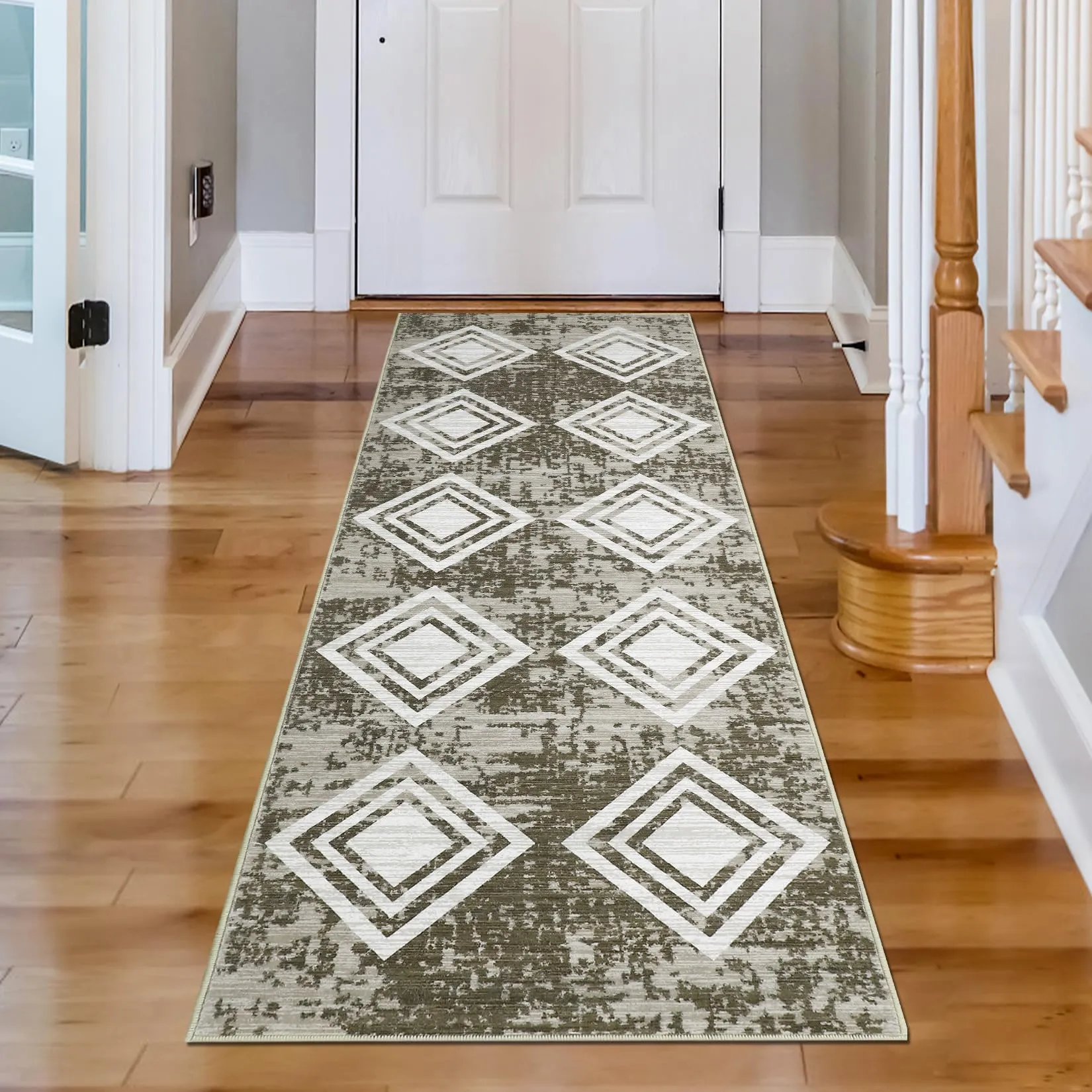 GARVEE Boho Runner Rug 2x6 Rug Runners for Hallways Non Slip Soft Geometric Washable Rug Runner Modern Kitchen Runner Rugs for Bathroom Entryway Laundry Bedroom