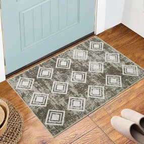 GARVEE Modern 2x3 Rug for Entryway Washable Rug Bathroom Soft Geometric Throw Mats,Non-Slip Small Bath Carpet Front Door Mat for Indoor Entryway Bedroom Kitchen