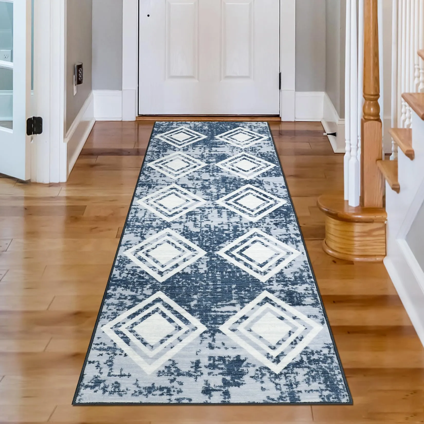 GARVEE Modern Runner Rug 2x6 Washable Runners for Hallways Long Kitchen Runner Rug Non Slip Carpet Rug Runner Laundry Mat with Soft Low Pile for Entryway Bathroom Bedroom Kitchen