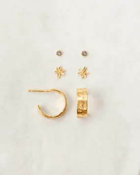 Gilded Garden Earring Set