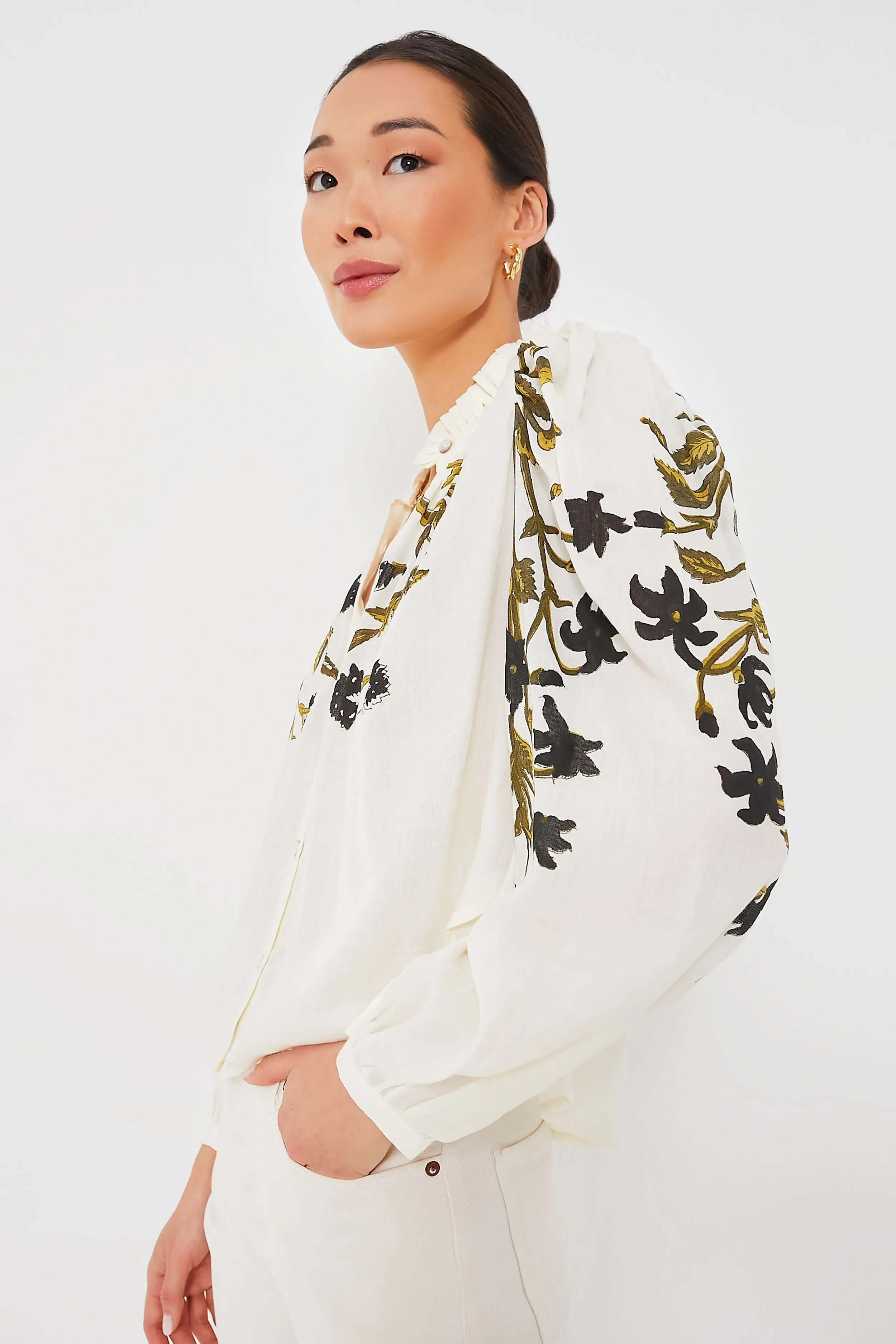 Ivory Lily Annabel Olive Valley Shirt