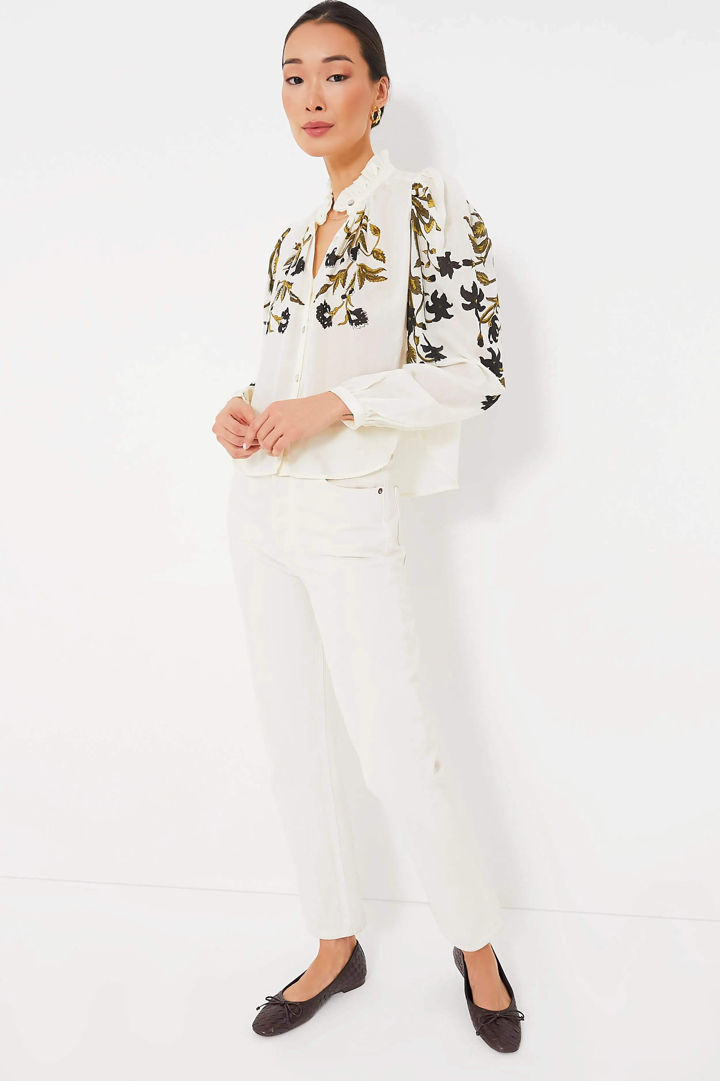 Ivory Lily Annabel Olive Valley Shirt