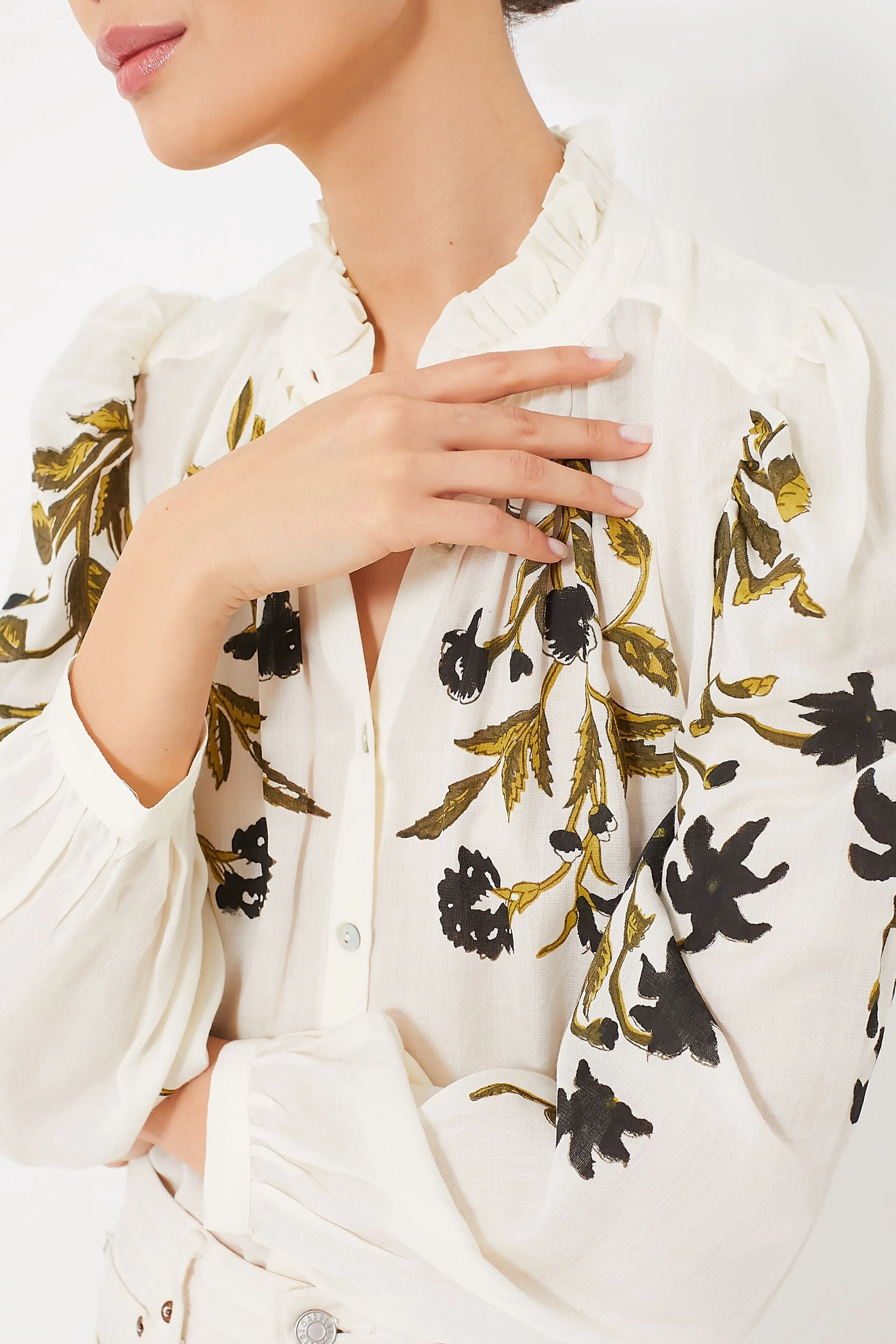 Ivory Lily Annabel Olive Valley Shirt