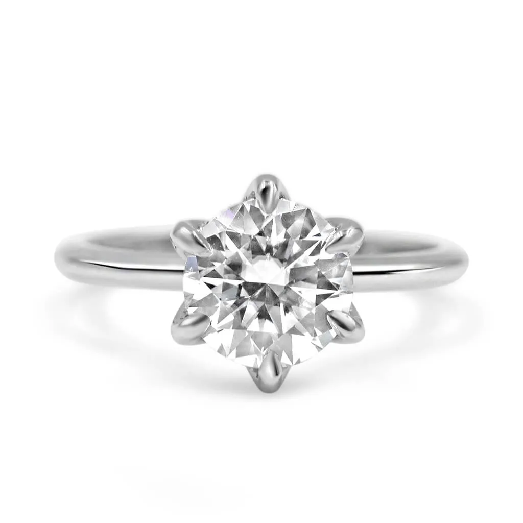 Jade | Round Moissanite Engagement Ring