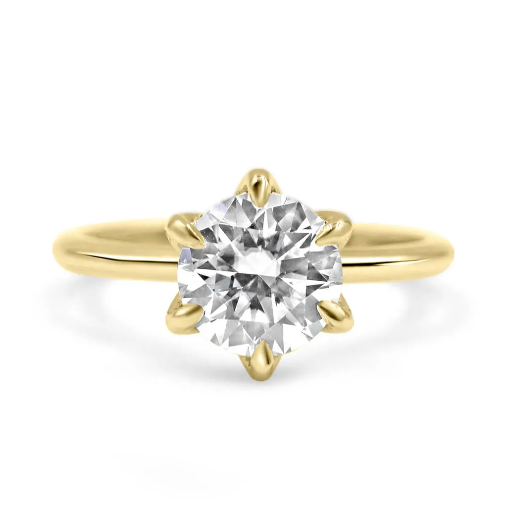 Jade | Round Moissanite Engagement Ring