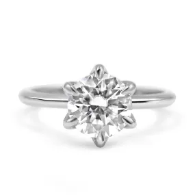 Jade Round Moissanite Solitaire Engagement Ring 8mm Around 1.90ct