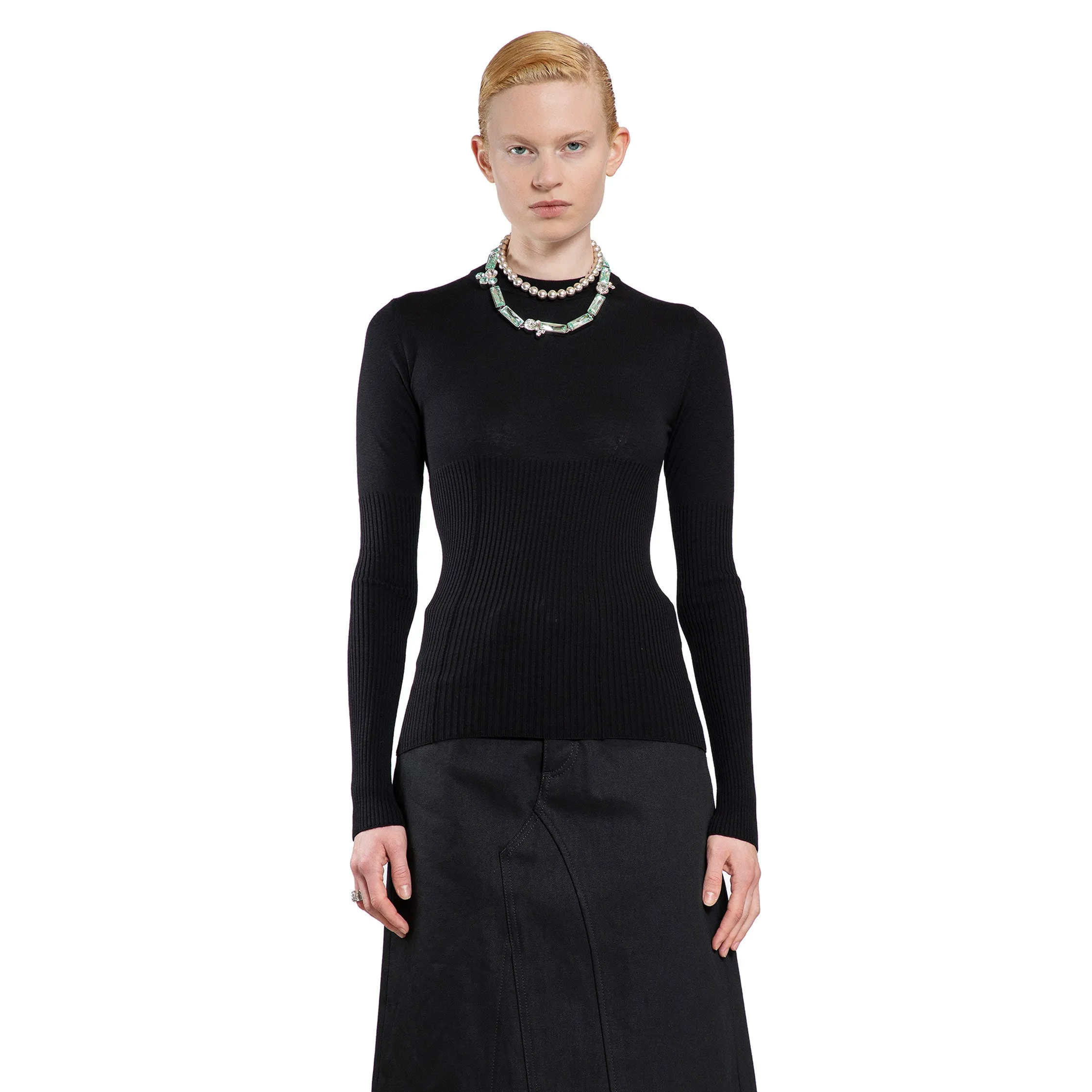 JIL SANDER WOMAN BLACK KNITWEAR