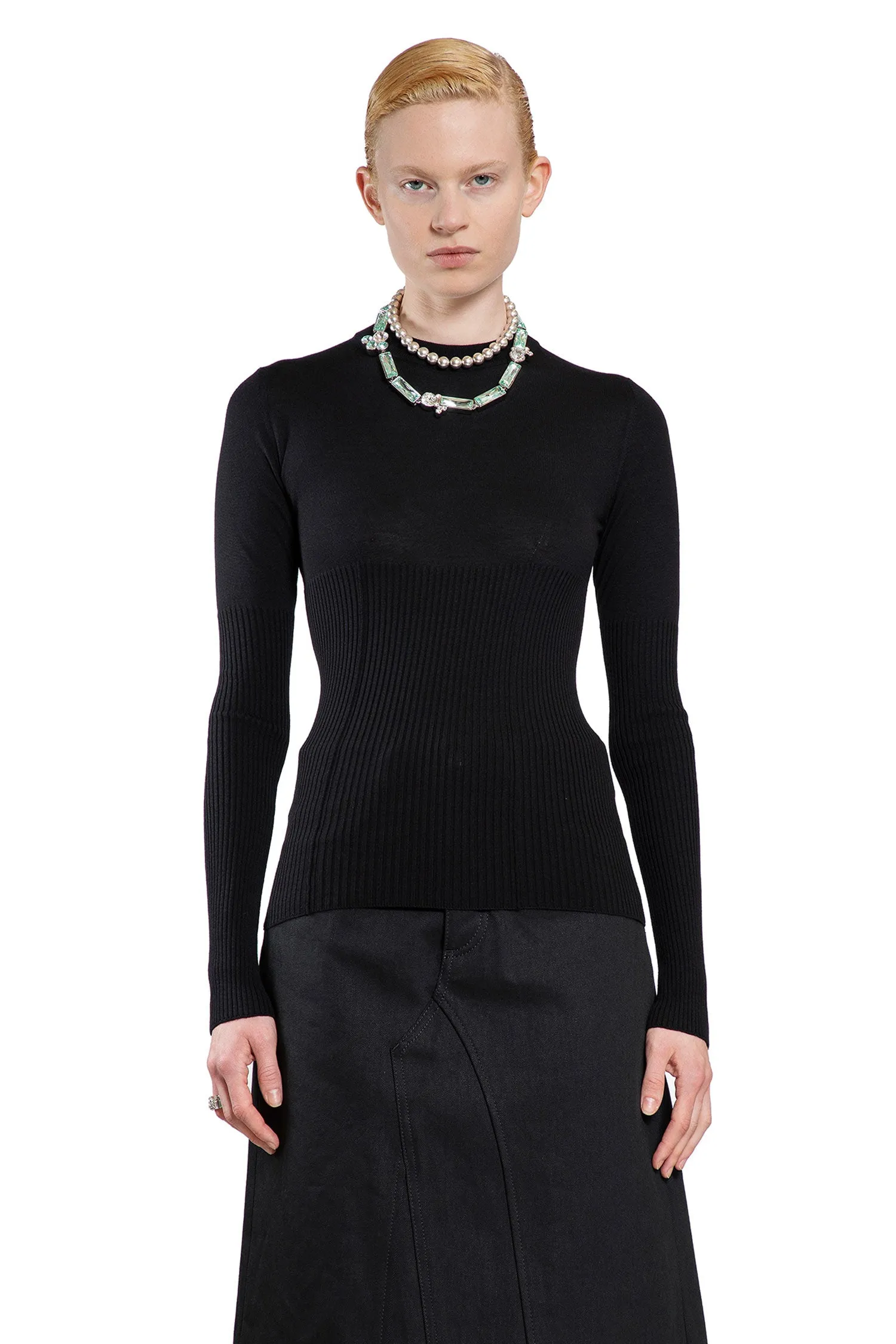 JIL SANDER WOMAN BLACK KNITWEAR