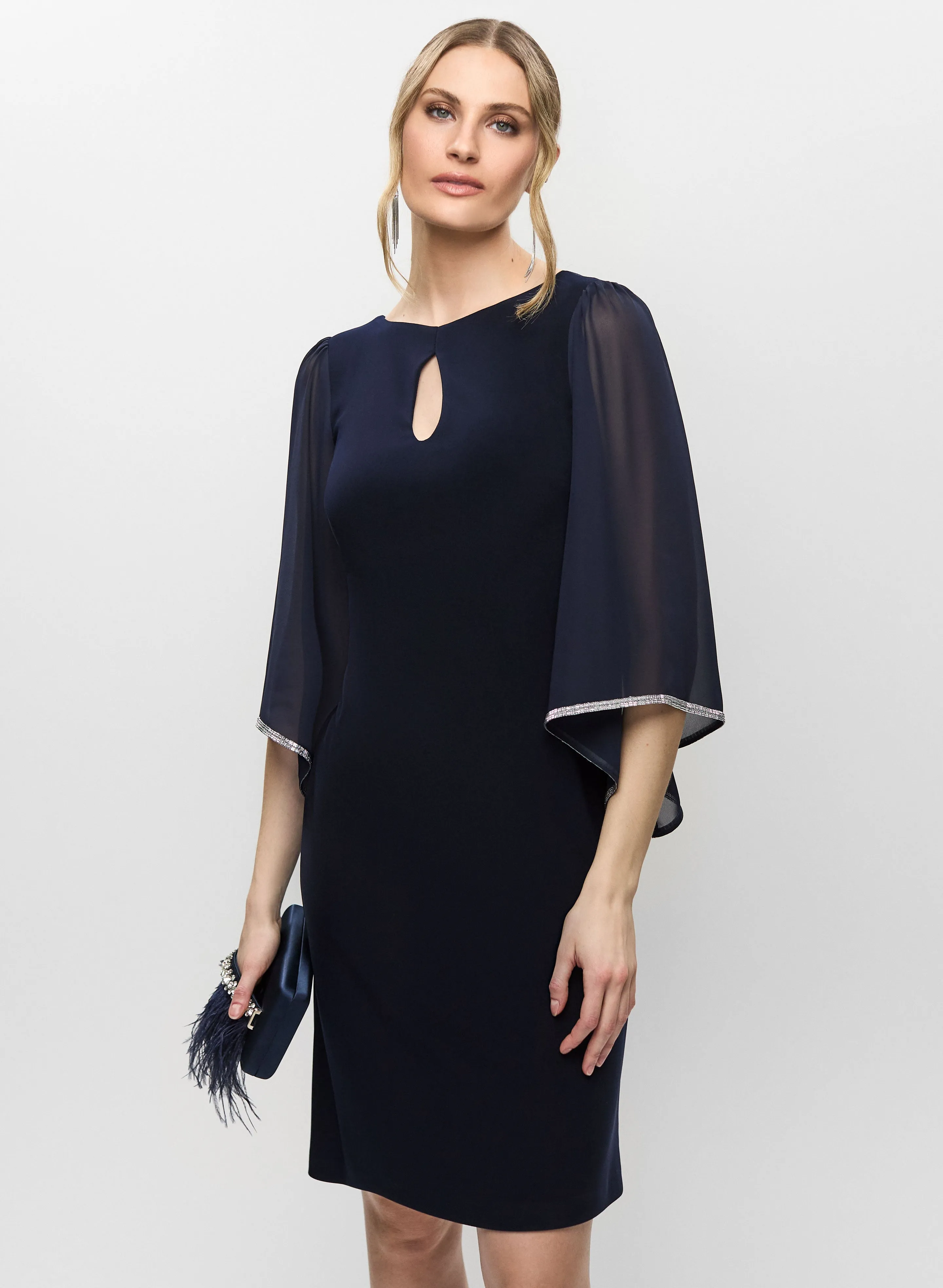 Joseph Ribkoff - Bell Sleeve Chiffon Dress