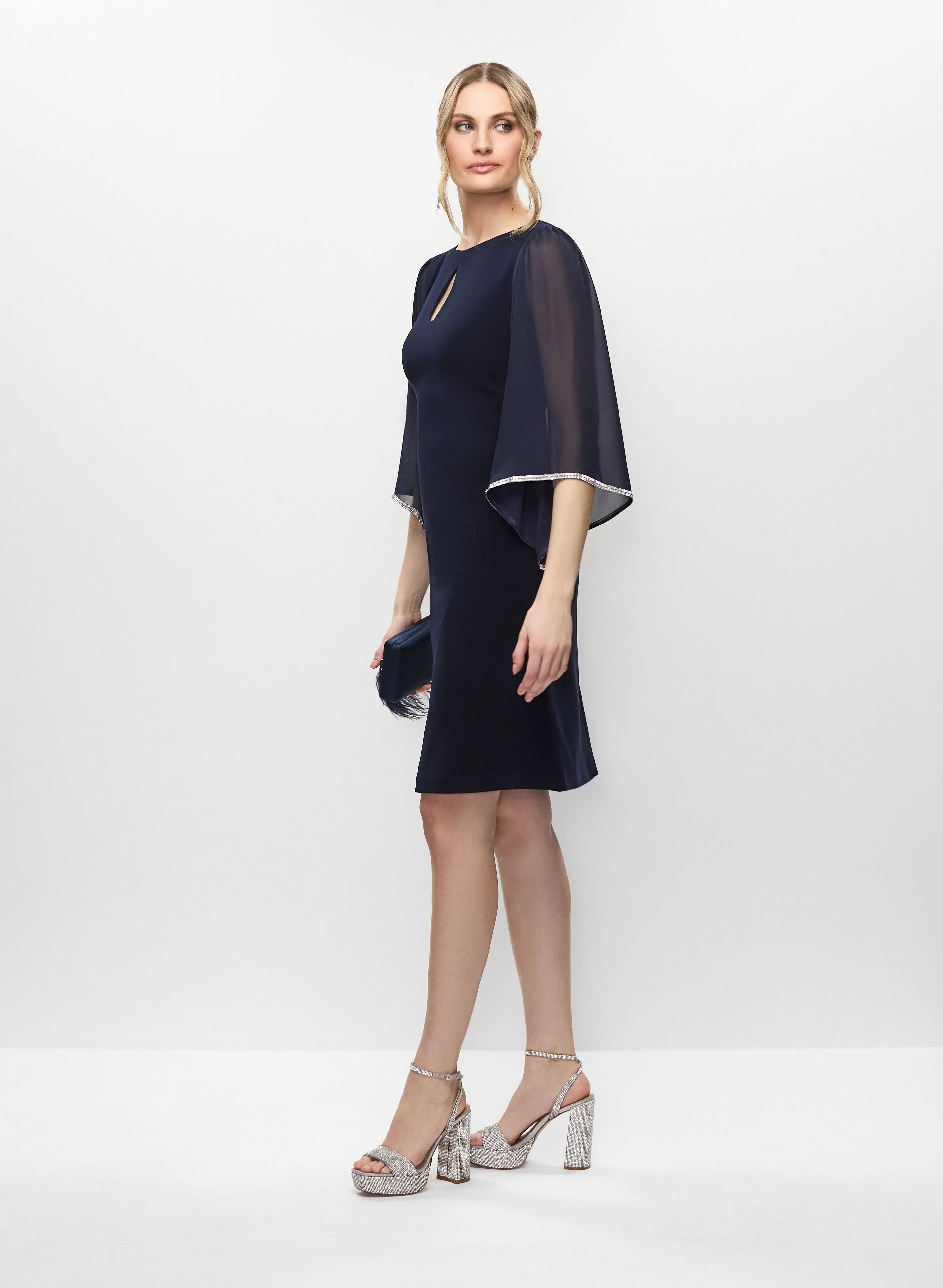 Joseph Ribkoff - Bell Sleeve Chiffon Dress