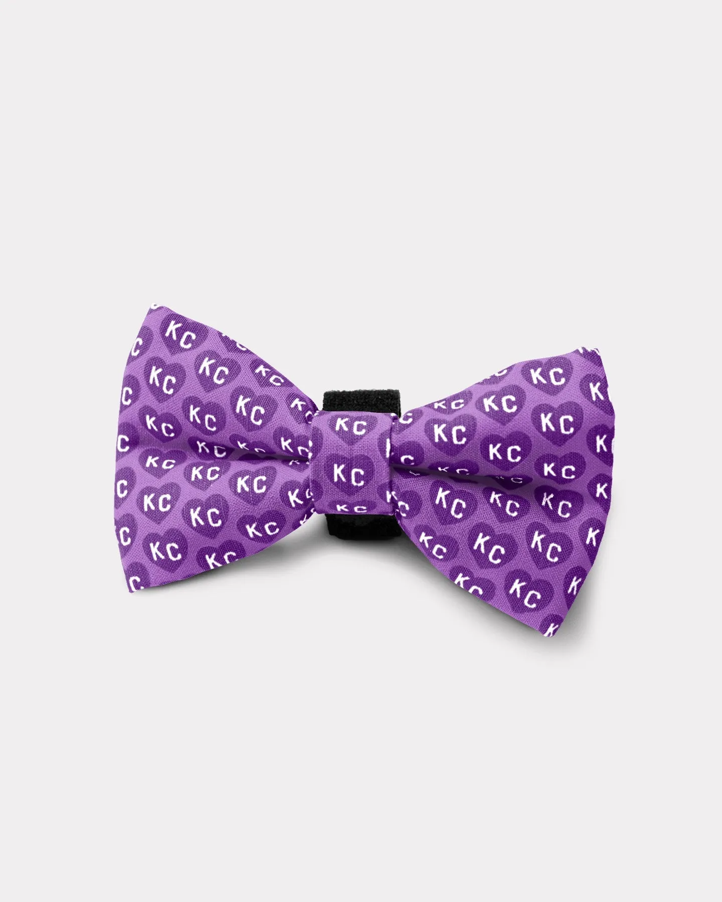 Lavender & Purple KC Heart Dog Bowtie