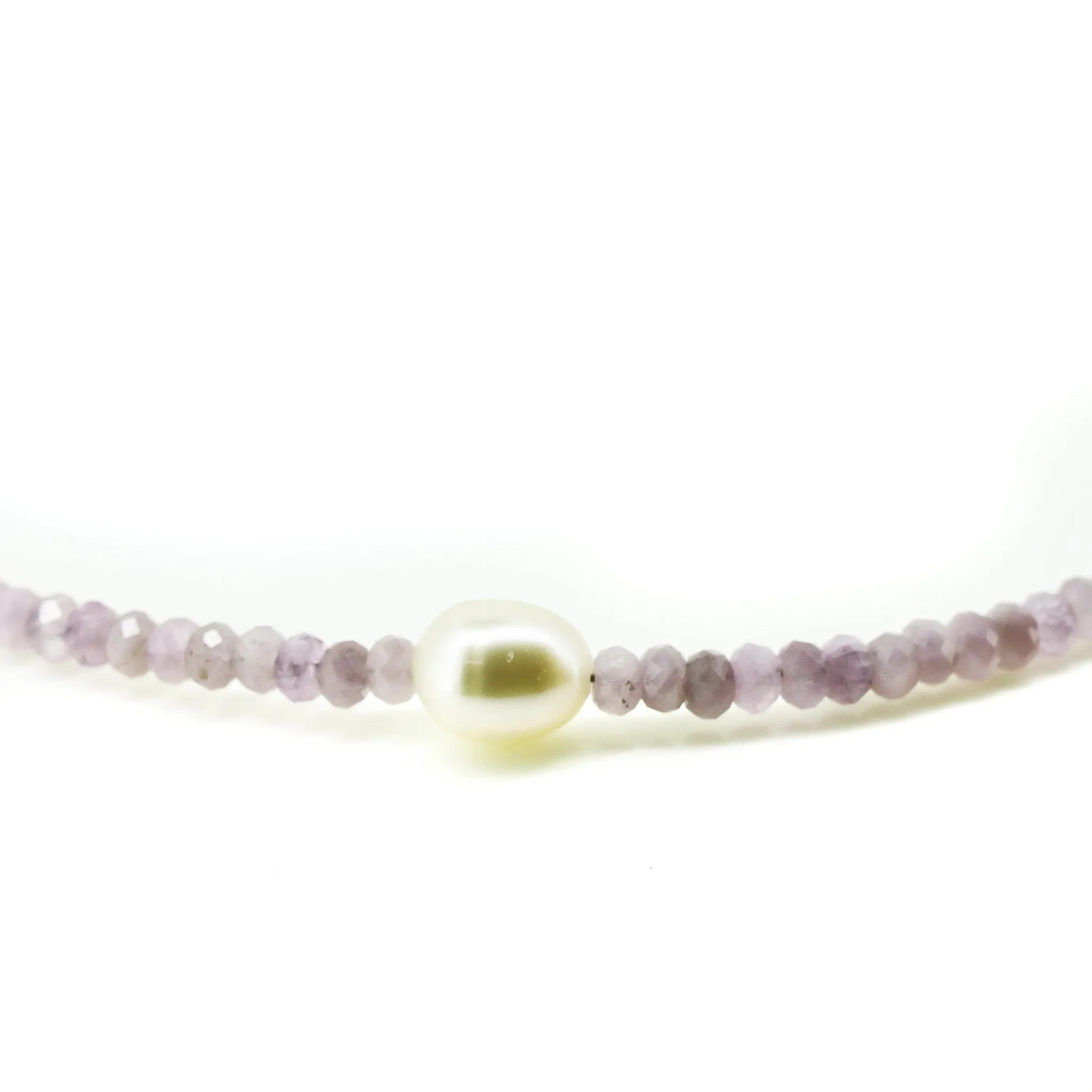 Lavender Love Pearl Choker Necklace