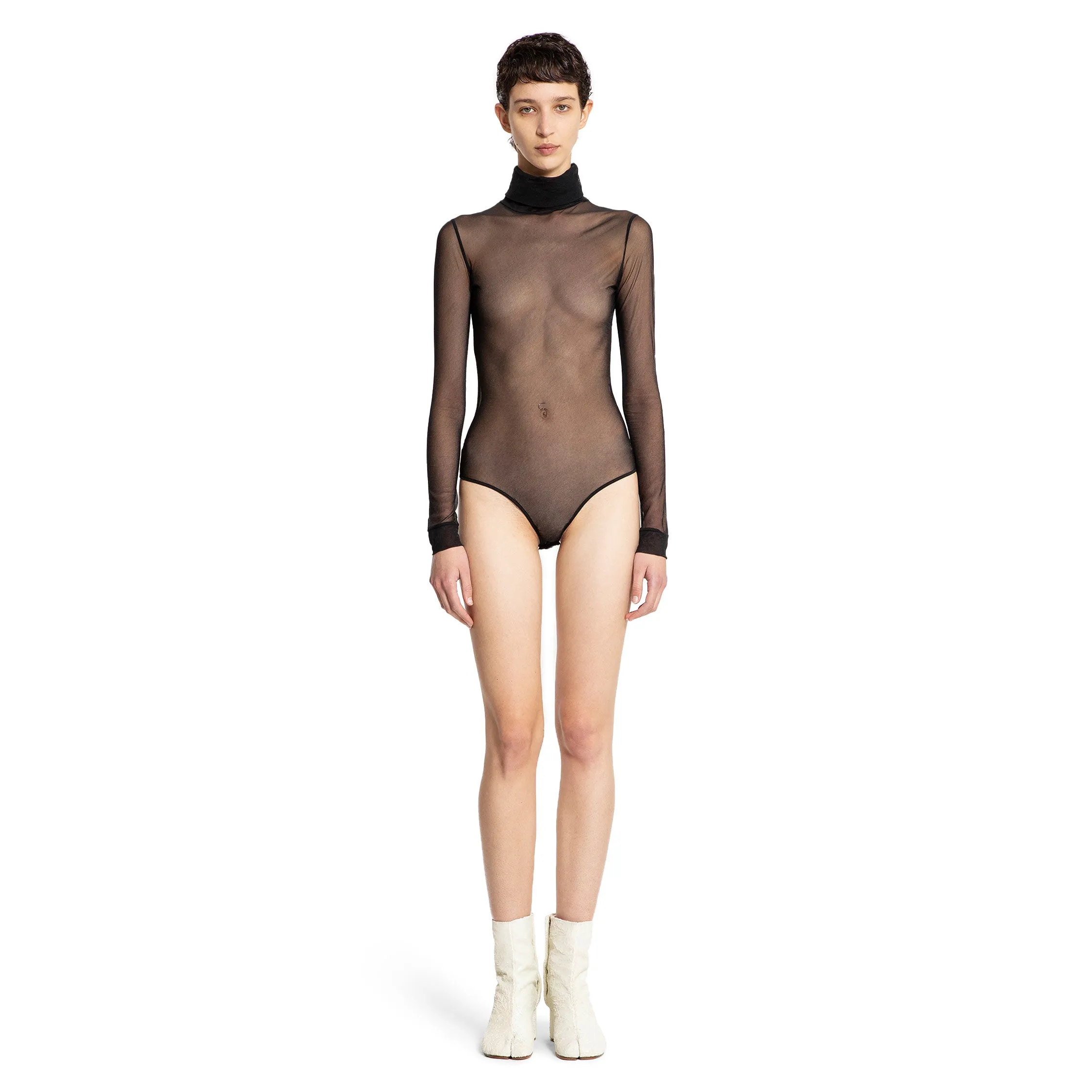 MAISON MARGIELA WOMAN BLACK BODYSUITS