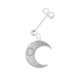 Mandala Moon Single Earring