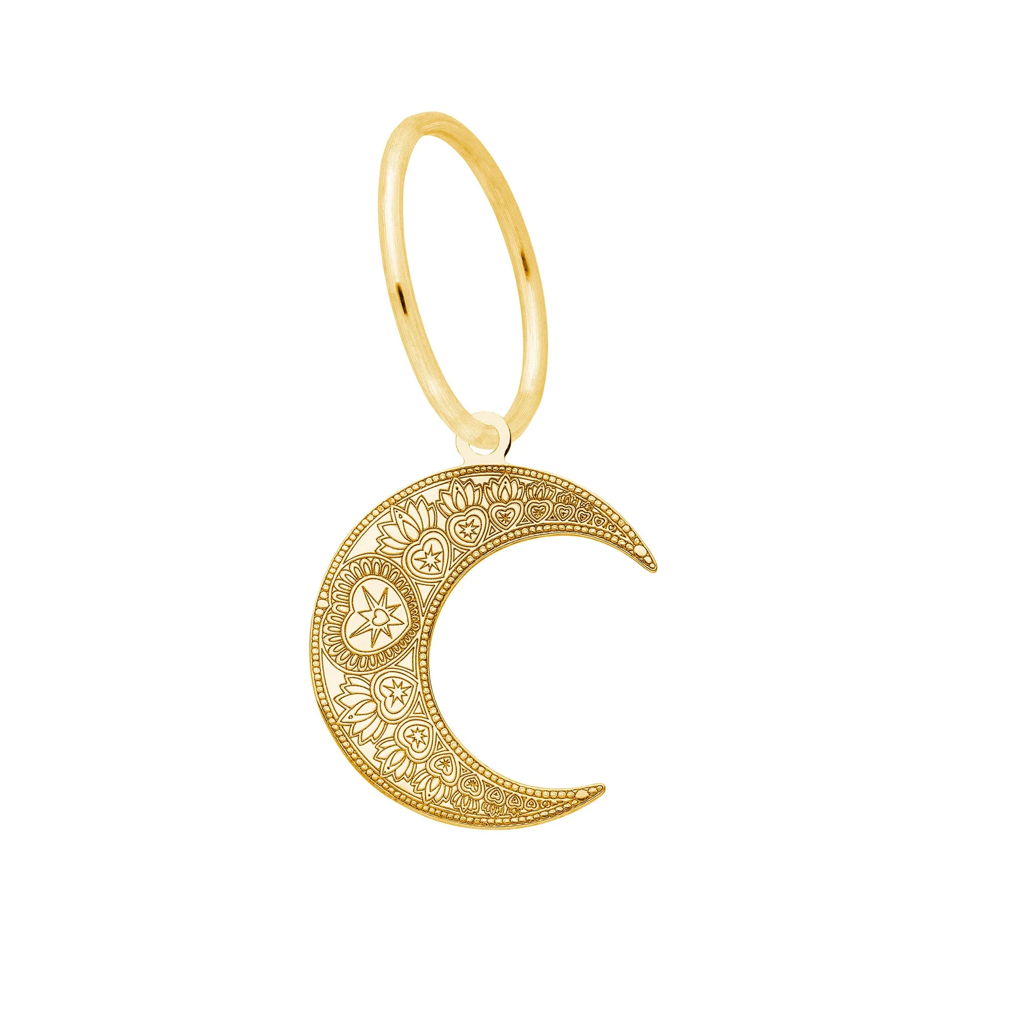 Mandala Moon Single Earring