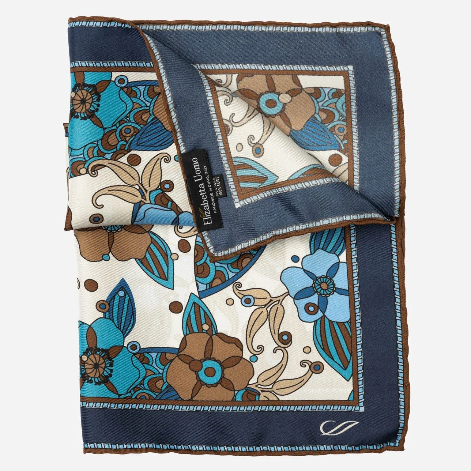 Martino - Silk Pocket Square - Blue