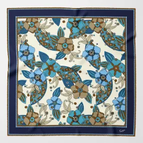 Martino - Silk Pocket Square - Blue