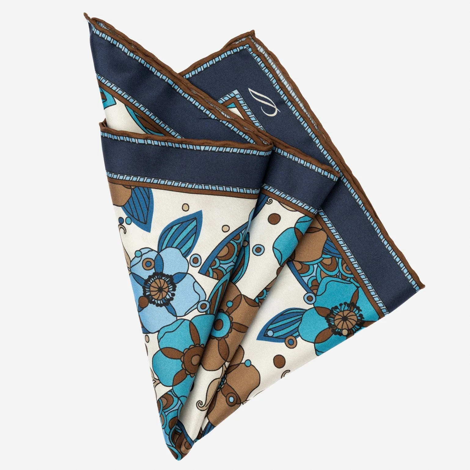 Martino - Silk Pocket Square - Blue