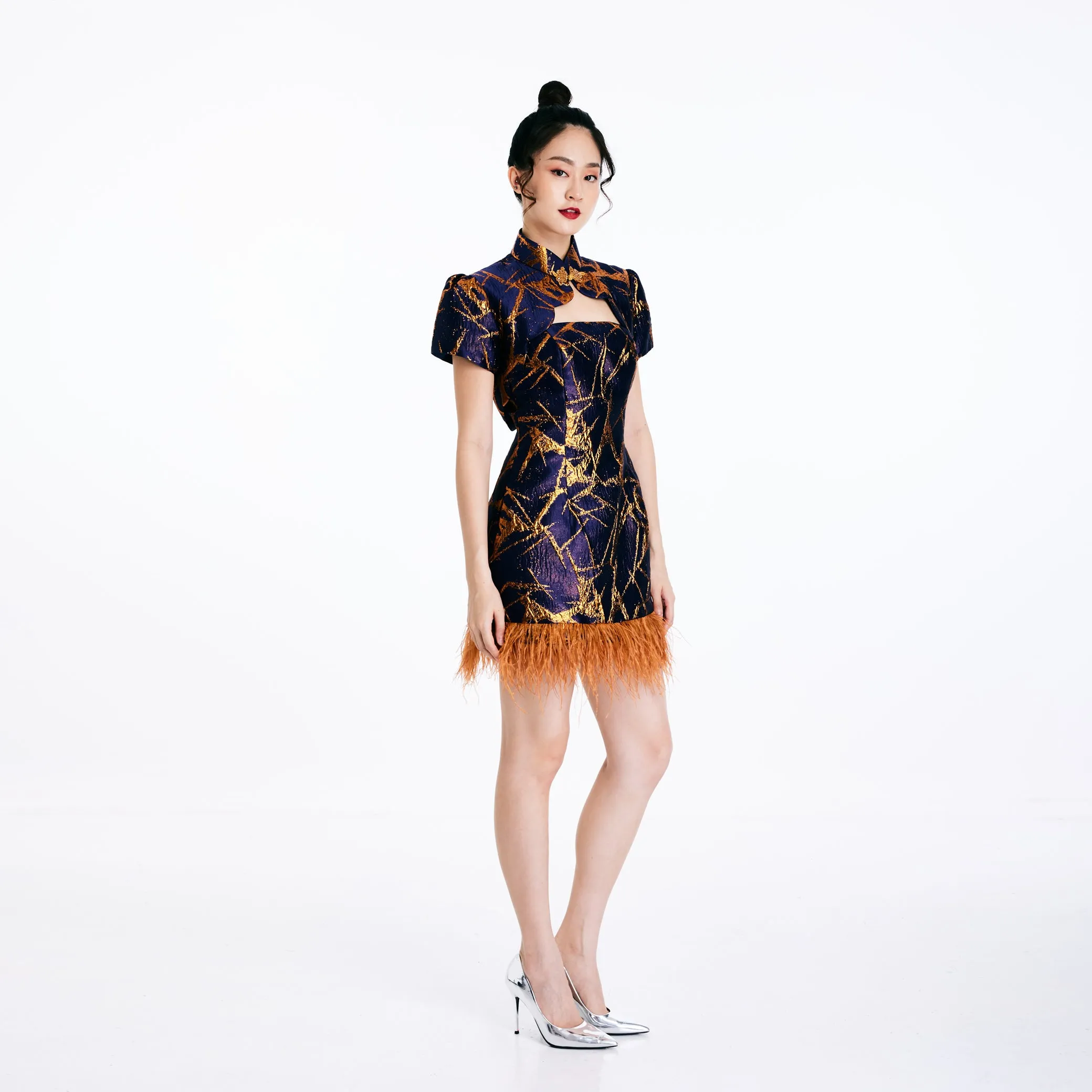 Mei Mei Feather Tube Dress