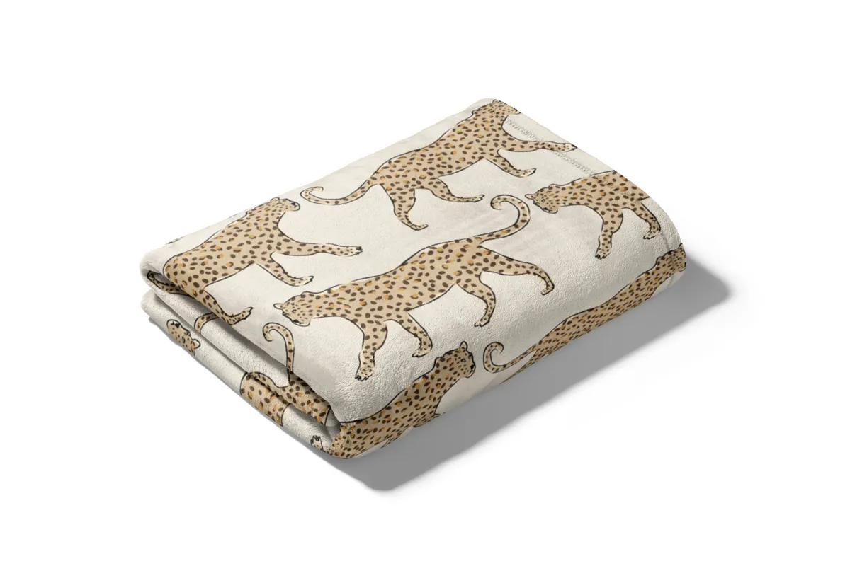 Minky Plush Throw Blanket - Leopard