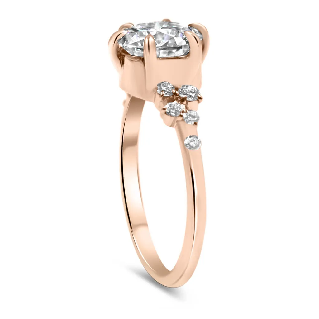 Morgan | Round Moissanite Engagement Ring