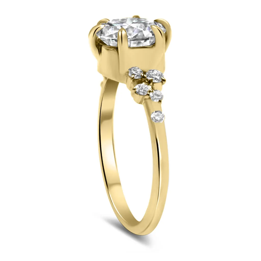 Morgan | Round Moissanite Engagement Ring