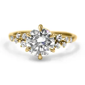 Morgan | Round Moissanite Engagement Ring