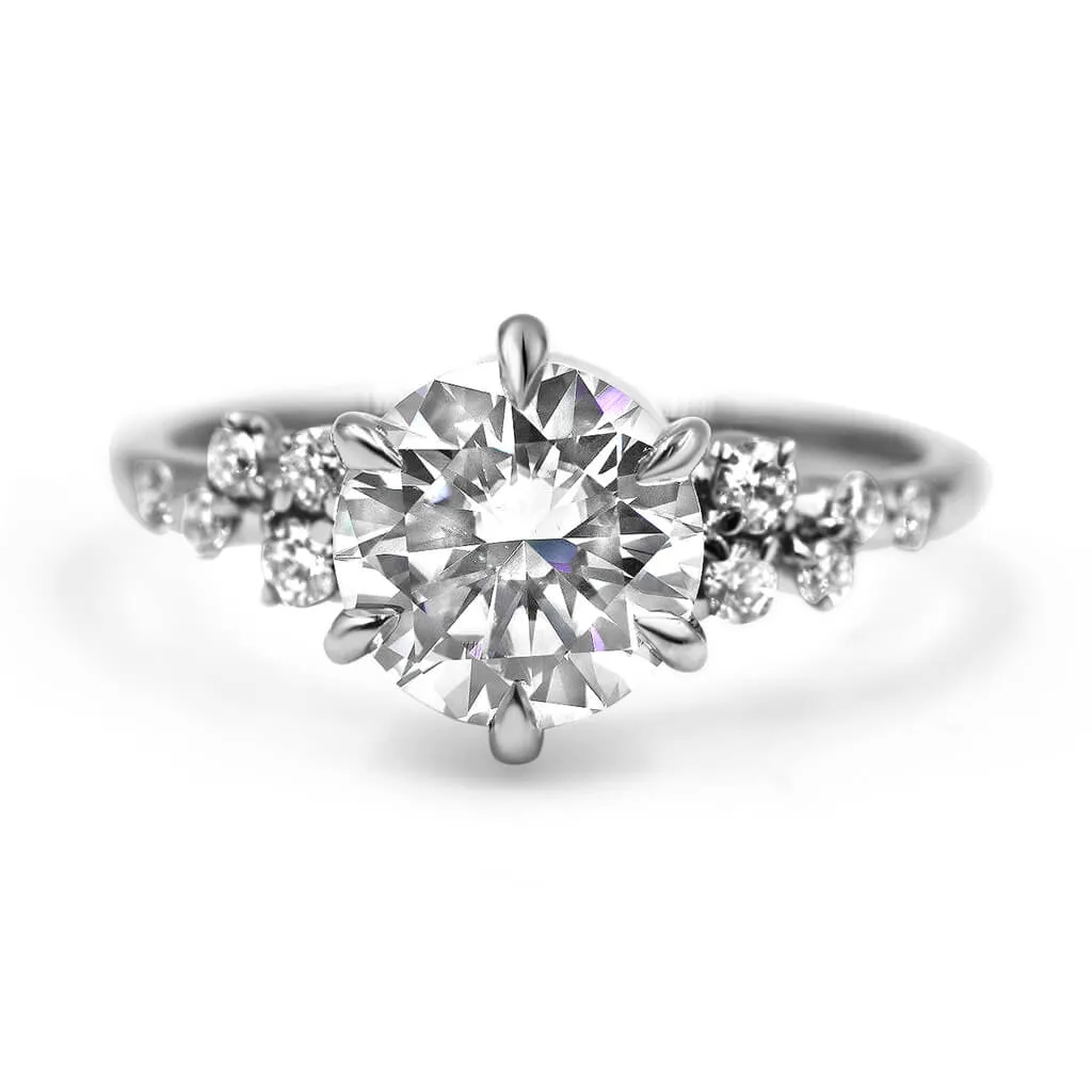 Morgan | Round Moissanite Engagement Ring