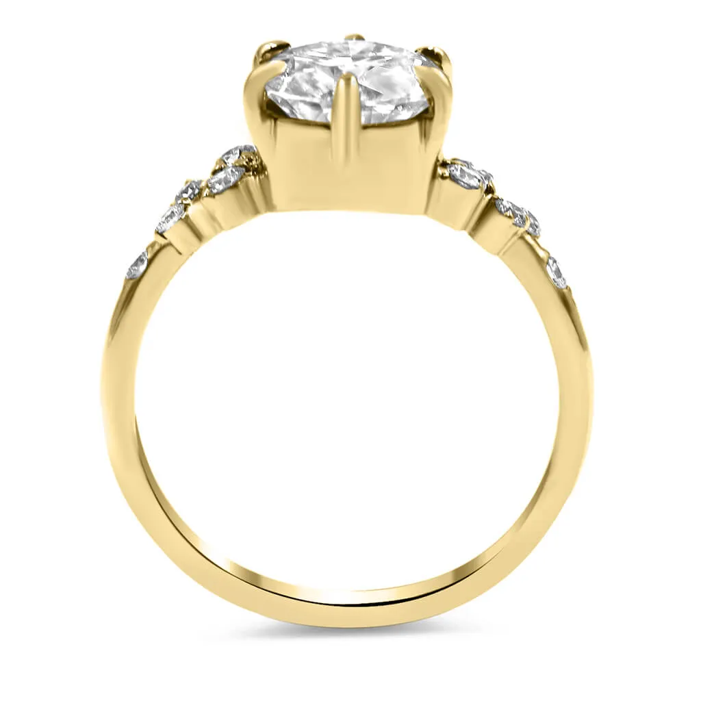 Morgan | Round Moissanite Engagement Ring