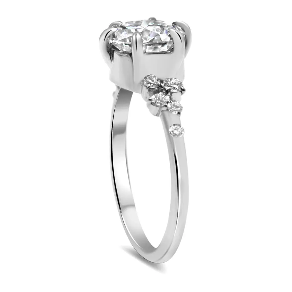 Morgan | Round Moissanite Engagement Ring