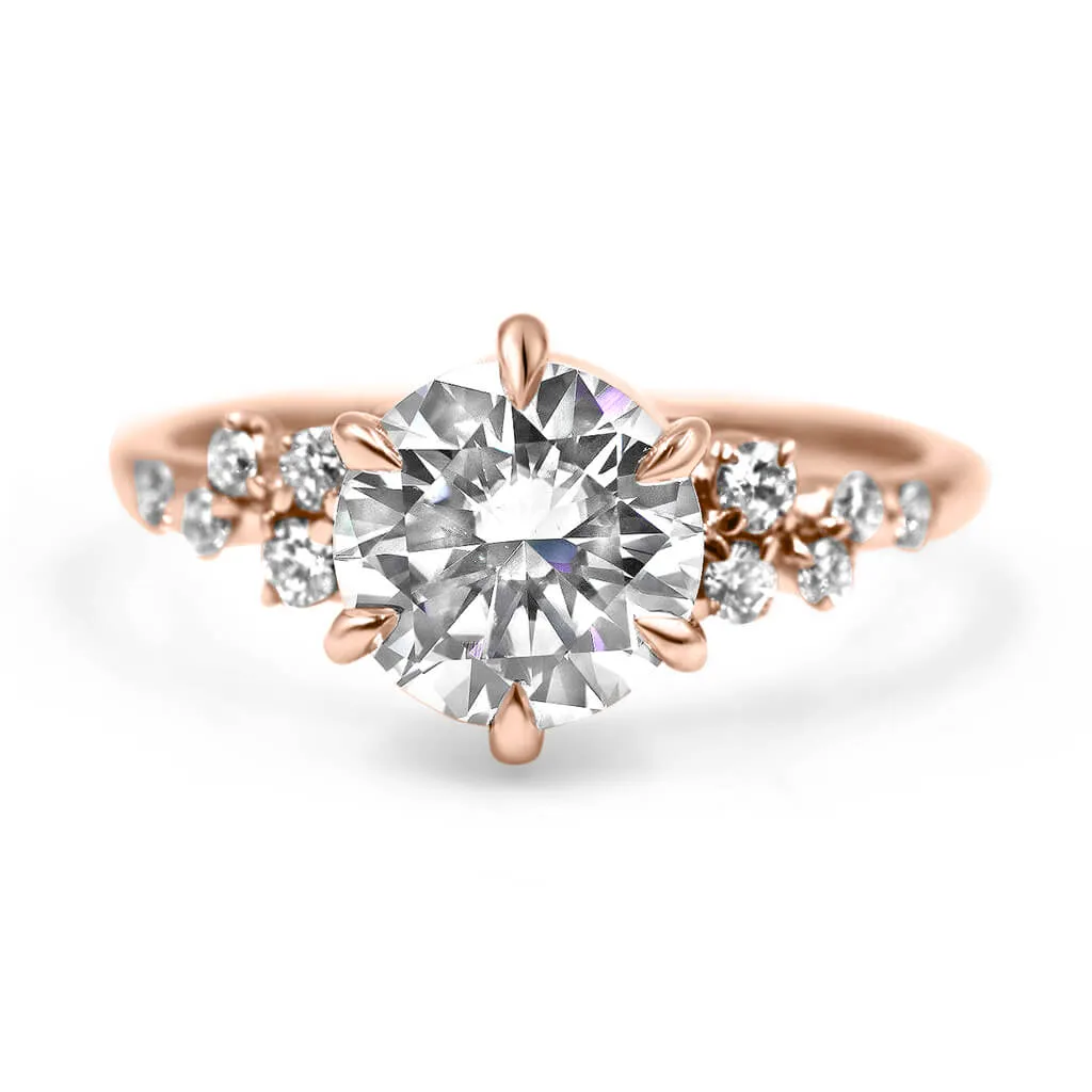 Morgan | Round Moissanite Engagement Ring