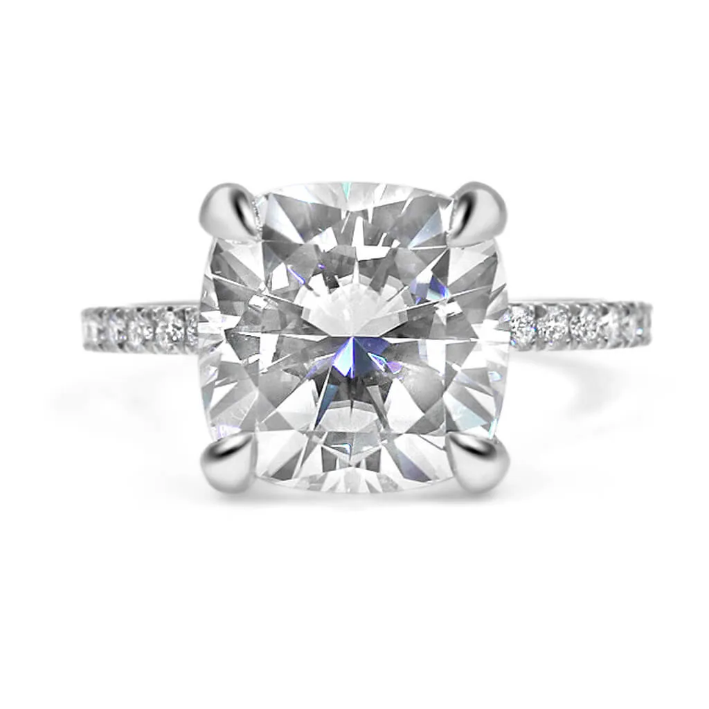 Neva | Cushion Moissanite Engagement Ring